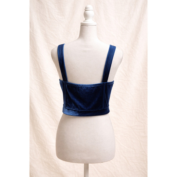 Haute Monde Velvet Corset L Jewel Teal Whimsigoth Gothic Fairy Lace Up Bustier - Picture 2 of 10